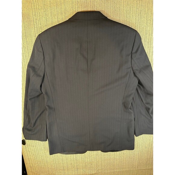 Polo University Club Ralph Lauren Mens 42L Blue Pinstripes Three Button Vintage - Picture 13 of 16